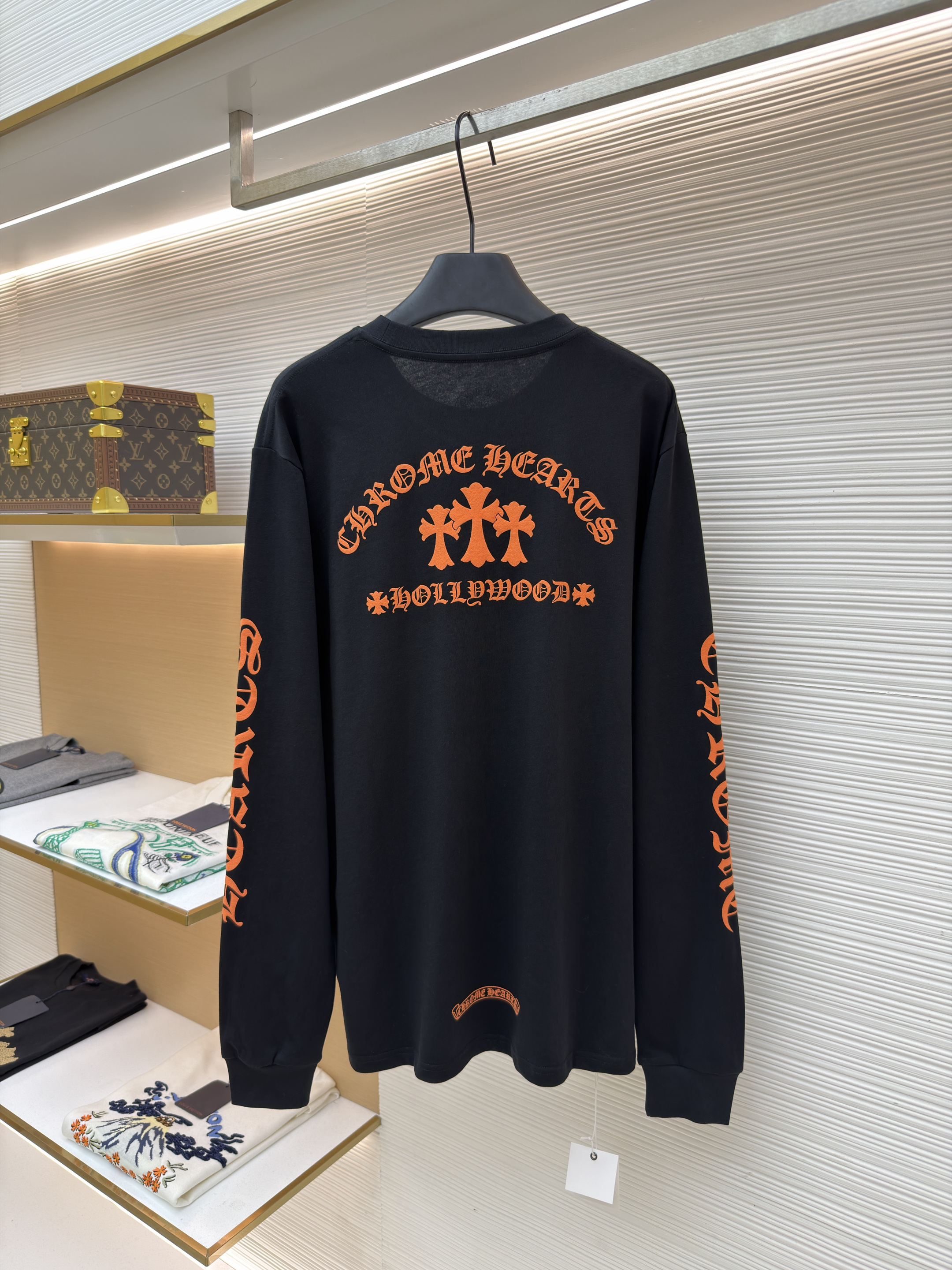 크롬하츠 오렌지 산스크리트 로고 롱슬리브 티셔츠 (X공장)