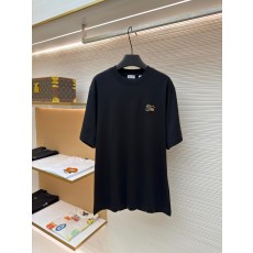 버버리 Burberry 체크 패턴 칫솔 자수 라운드넥 반팔 티셔츠