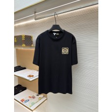 로에베 Loewe 더블 바인 자수 라운드 반팔 티셔츠