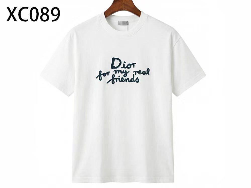 디올 Dior 로고 자수 고급 공정 라운드넥 풀오버 반팔