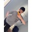 에르메스 Hermes Paris 가죽 장식 반팔 티셔츠