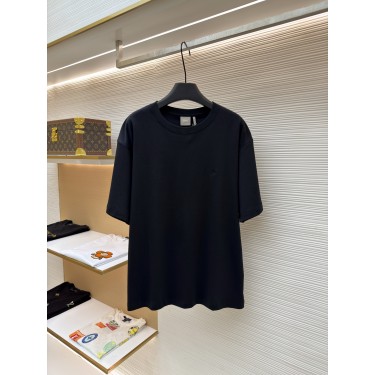Dior 로고 미니 자수 라운드넥 반팔 티셔츠