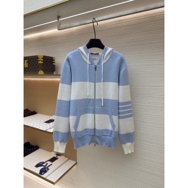 THOM BROWNE 강아지 후드 니트 재킷