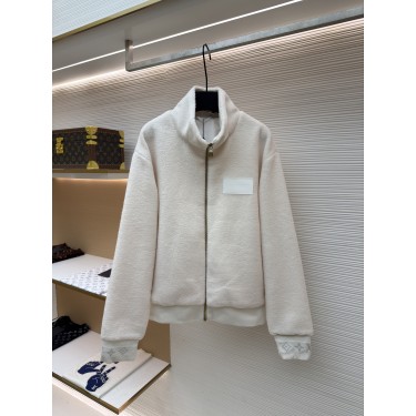 LOUIS VUITTON 스탠드 칼라 자카드 로고 플리스 재킷