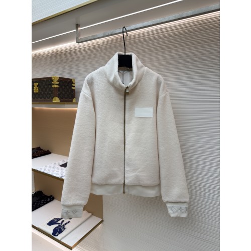 LOUIS VUITTON 스탠드 칼라 자카드 로고 플리스 재킷