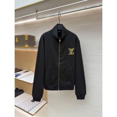 LOUIS VUITTON 로고 비즈 장식 지퍼 재킷